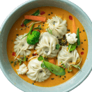 Beef dumpling in hot and sour soup